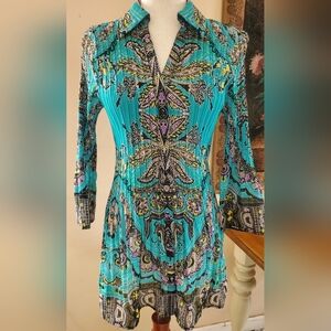 Alfani Elegant Multicolor Patterned Dress, Shiffon , Size 6